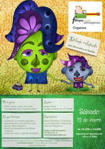 Cartel Dibujo relajante en familia.pages