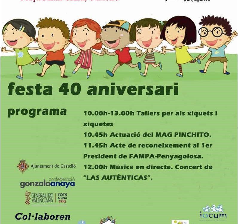 Programa Festa 40 aniversari de FAMPA