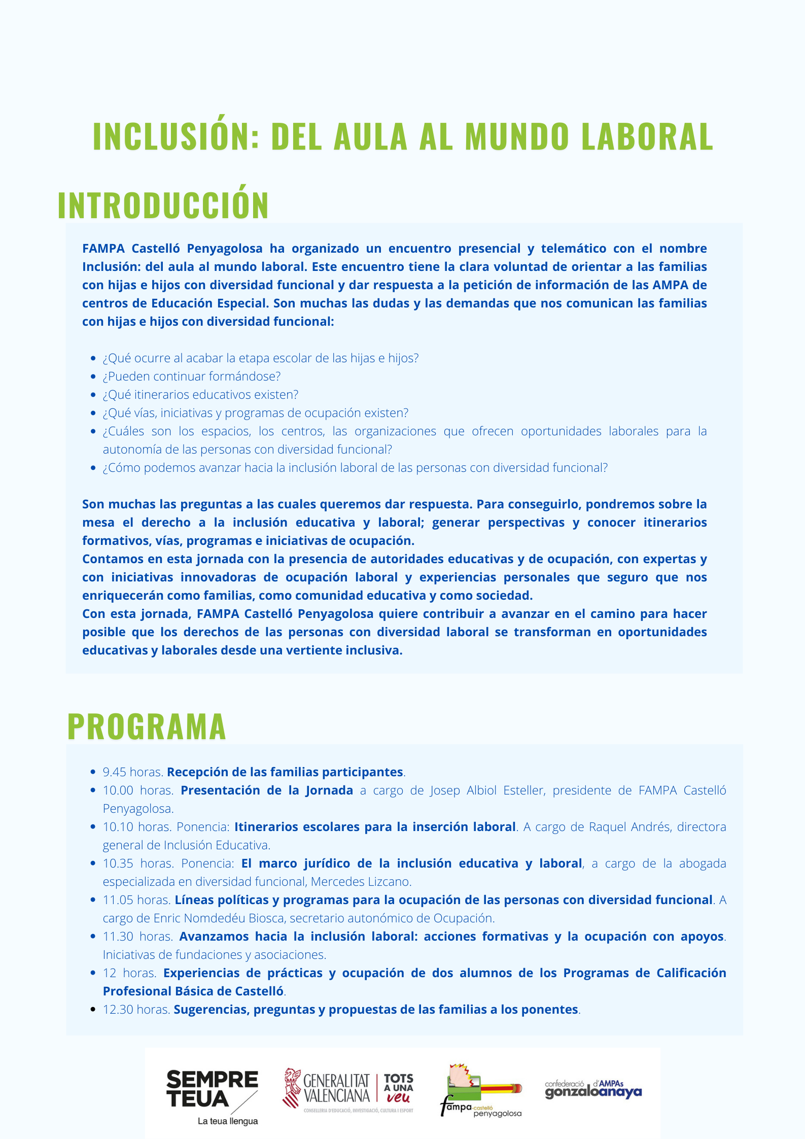 programa jornada inclusión